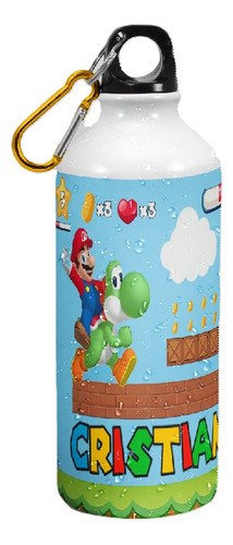 Botella Deportiva Mario Bross Personalizada Con Nombre