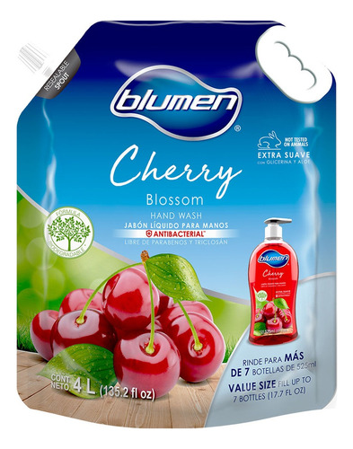 Jabón Líquido Cherry Blumen 4l