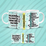 Caneca Fora Bolsonaro - Porcelana 325ml Md40