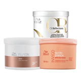 Kit Cronograma Wella Fusion 500ml, Oil 500ml, Enrich 500ml