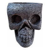 Molcajete Artesanal Modelo Cráneo Calavera Piedra Volcánica 