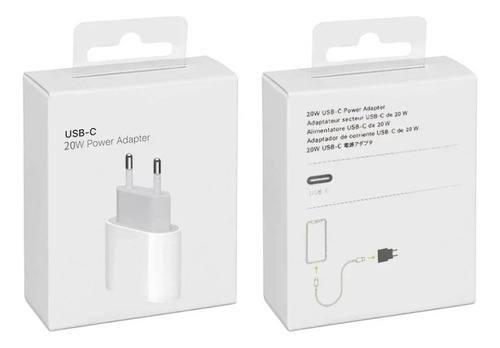 Adaptador iPhone Carga Rapida 20w Usb C Blanco Open Box