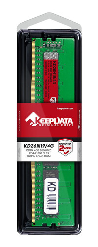 Memória Ram Desktop Ddr4 4gb 2666mhz Keepdata Kd26n19/4g 