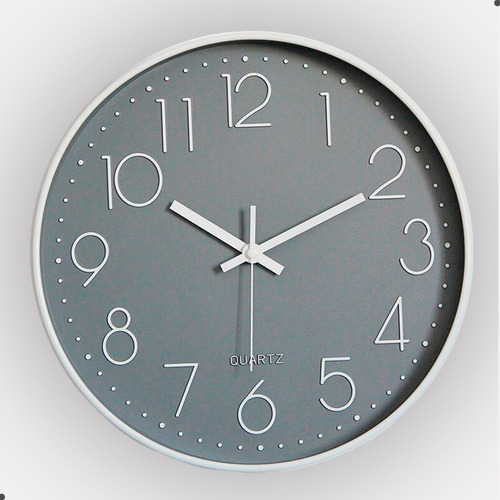 Relógio Parede Analógico Decorativo Luxo Sala Cozinha 23cm Cor Da Estrutura Prata Cor Do Fundo Preto