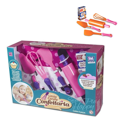 Conjunto Confeitaria 5 Peças Infantil Cozinha Zuca Toys