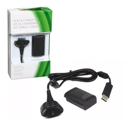 Kit Carga Y Juega Xbox 360 + Horas 4800 Mah Cable Y Batería