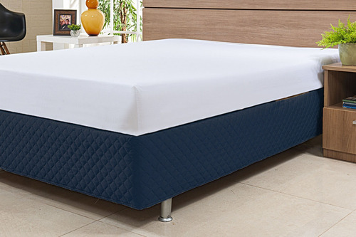 Saia Box Para Cama Casal Queen Matelado Com Elástico Cores