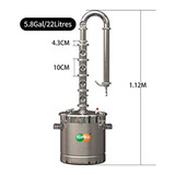 Yuewo 5.8gal / 22litres 304 Destilador De Alcohol De Acero I