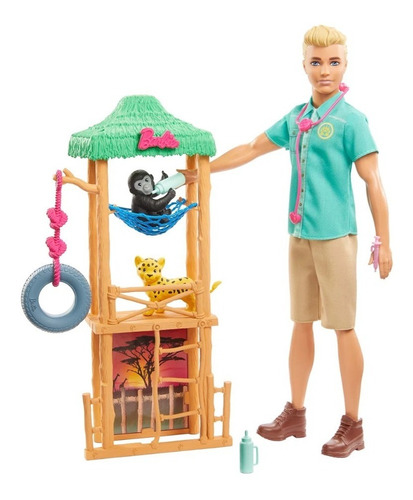 Set De Ken Veterinario En El Zoológico - Barbie Gjm32