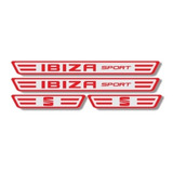 Embellecedores De Estribos Interior Autos Ibiza Sport Rojo 