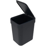 Lixeira Com Porta Sacos 5l Cozinha Banheiro Soprano Cores Cor Preto