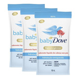 Kit 3 Refis Sabonete Baby Dove Hidratação Enriquecida 180ml