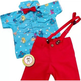 Conjunto Galinha Pintadinha Camisa Social Temático Menino Ii