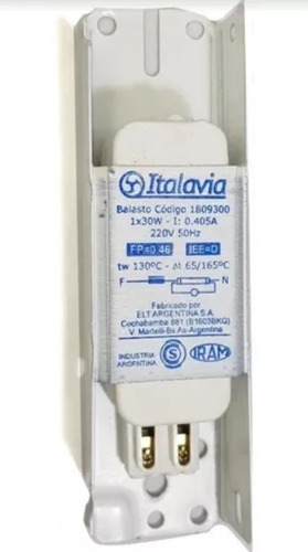 Balasto Electromagnético Italavia Para Fluorescente T8, 30w