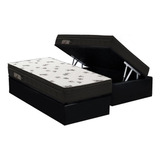 Cama Box Baú Solteiro: Colchão Espuma Ortobom D45 Light + B