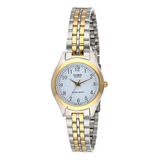 Casio Ltp-1129g-7brdf Reloj De Metal Base De Dos Tonos Con E