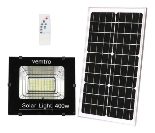 Reflector Led Solar 400w Luz Blanca + Control 