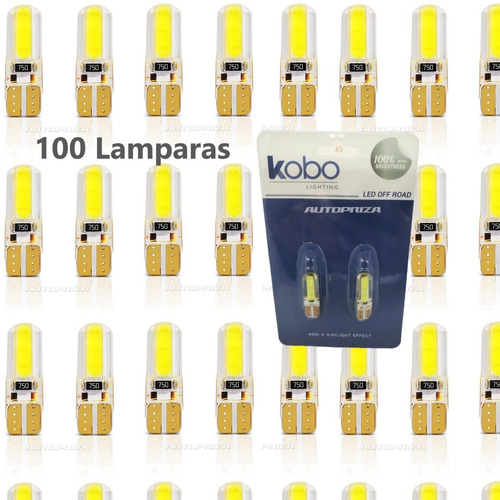 Leds T10 Canbus Cob Siliconado Gel, 12v Blanco, X Mayor 100u