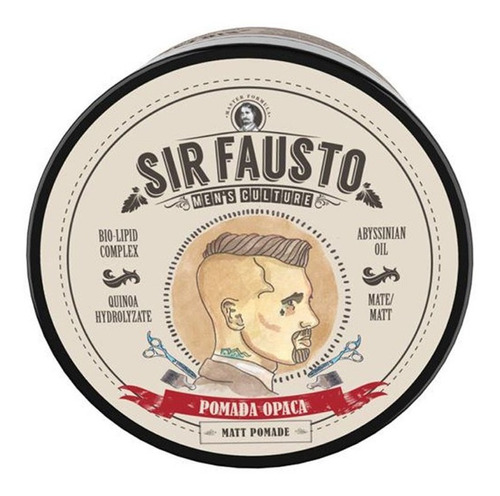 Sir Fausto Pomada Opaca Efecto Mate Cera  100ml