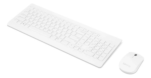 Combo Teclado Y Mouse Inalámbrico Lenovo 510 Español Mouse Blanco Teclado Blanco