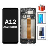 Conjunto Lcd Táctil Compatible Con Samsung A12 Con Marco