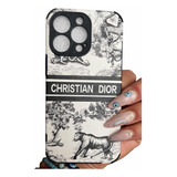 Funda Para iPhone 13/14 Pro C Dior Con Protector De Cámara