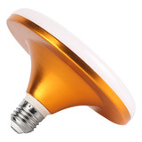 Luz Led Platillo Volador Dorado Tornillo Espiral E27