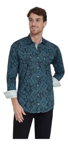 Camisa Vaquera Wrangler Caballero Retro Premium Western Slim