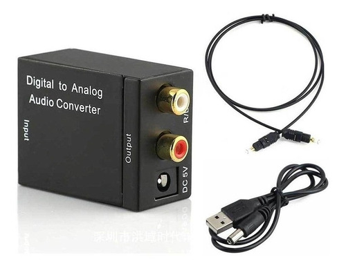 Convertidor Digital A Analogico Audio Fibra Optica A Rca