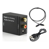 Convertidor Digital A Analogico Audio Fibra Optica A Rca