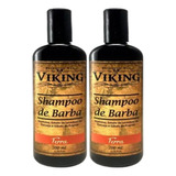 Kit 2 Shampoo Para Barba Viking Brands 200 Ml -terra