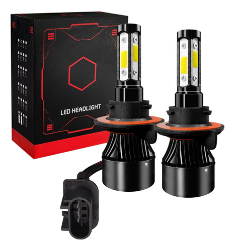 Kit De Faros Cuádruples 9004 9007 H4 H13 Led Rayo 