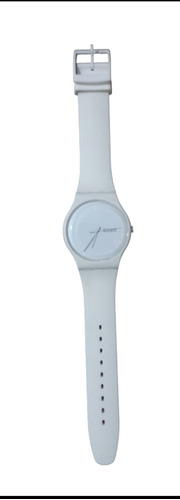 Reloj Swatch  White Rebel De Silicona Blanca Plástico