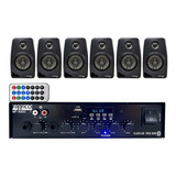 8 Falantes Caixa De Som Amplificador Mf-9000 500w Bluetooth 