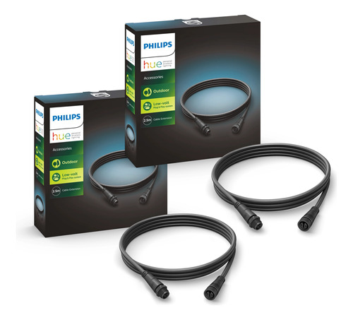 Set 2 Philips Hue Outdoor Cable 2,5 Mts Para Luces Exterior 