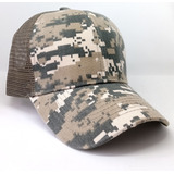 Cachucha Camionero Trucker Gorra De Malla Camuflado Verde