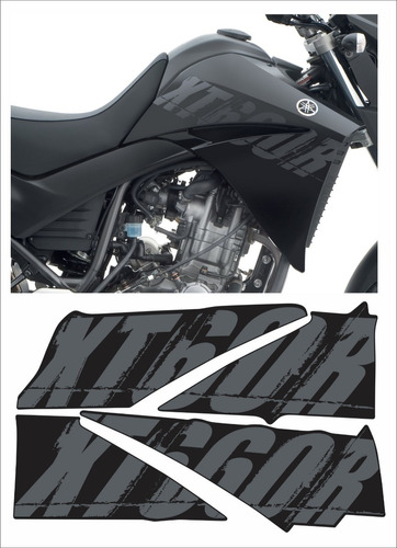 Kit Adesivos Compatível Xt 660r 2009 Preta