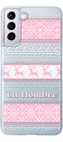 Funda Para Galaxy  Ugly Sweater Navideño Rosa Con Tu Nombre