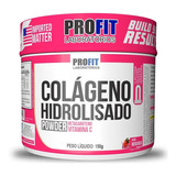 Colágeno Hidrolisado Powder ( Com Betacaroteno + Vitamina C ) - 150g - Profit Labs Sabor Morango