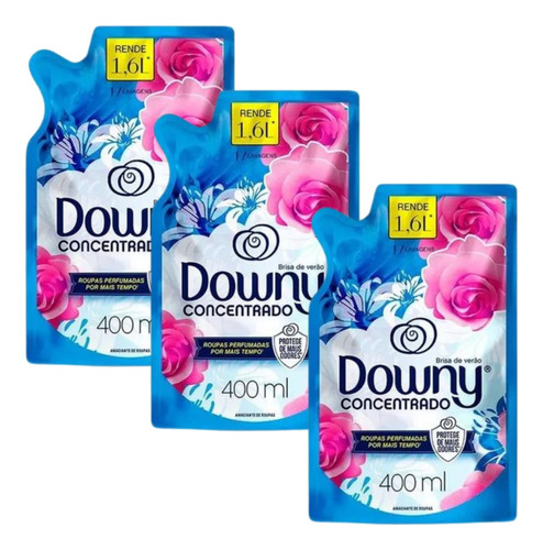 Kit 03 Amaciante Downy 400 Ml Refil