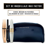 Set Max Factor: Serum Y Mascara De Pestañas + Delineador De