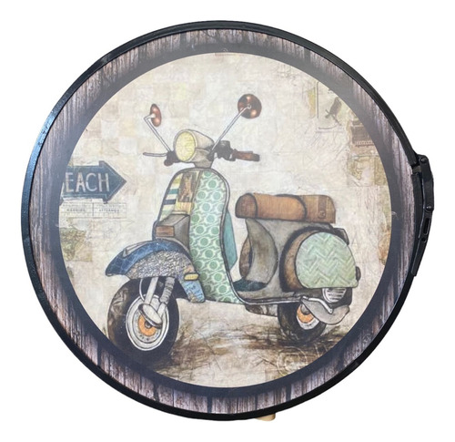 Cuadro Decorativo Moto Vespa Vintage Cafe Racer