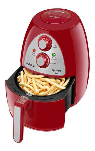 Fritadeira Sem Óleo Air Fryer 4l Mondial Af14-4l Vermelha