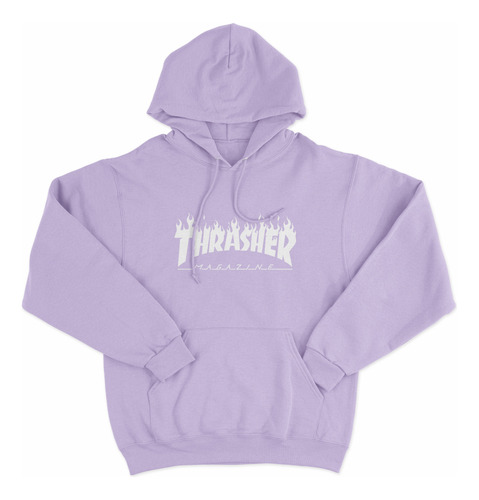 Buzo De Frisa Lila - Thrasher Magazine - Aesthetic Hoodie 