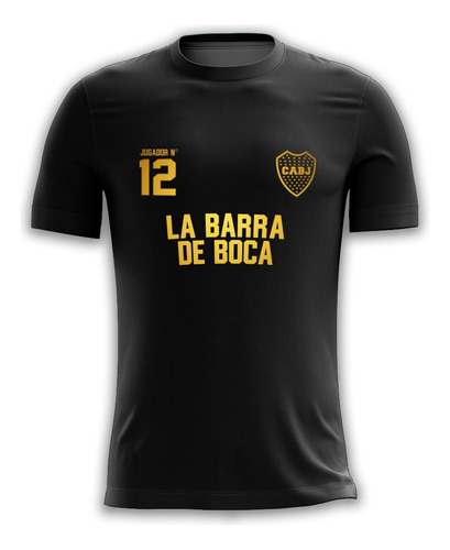 Camiseta Boca Juniors Remera La 12 Tela Deportiva Adultos