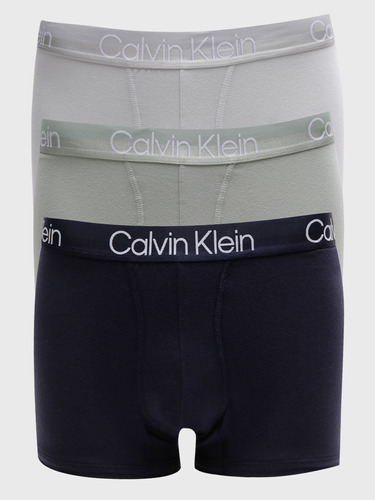 Pack 3 Bóxers Trunk Modern Structure Multicolor Calvin Klein