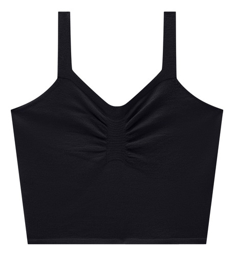 Blusa Juvenil Feminina Lunender Em Tricô Na Cor Preto