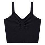 Blusa Juvenil Feminina Lunender Em Tricô Na Cor Preto