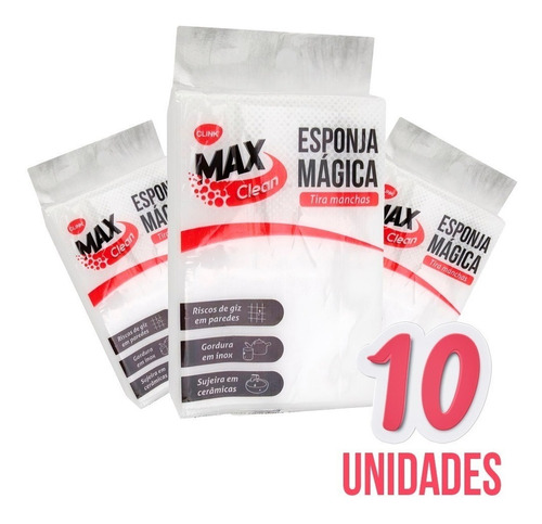 Kit 10 Esponja Mágica De Melamina Atacado Pronta Entrega