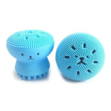 Esponja De Silicone Limpeza Facial Esfoliante Polvo-azul